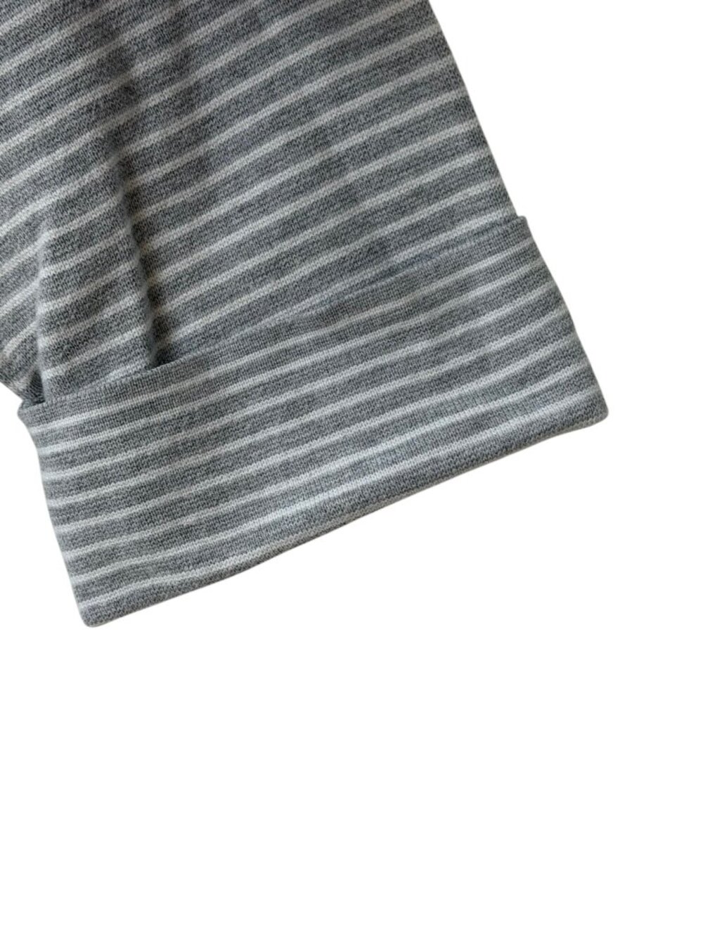 Eileen Fisher Fine Organic Cotton Silk Round Neck Striped Boxy Pullover Gray XL - Picture 5 of 10